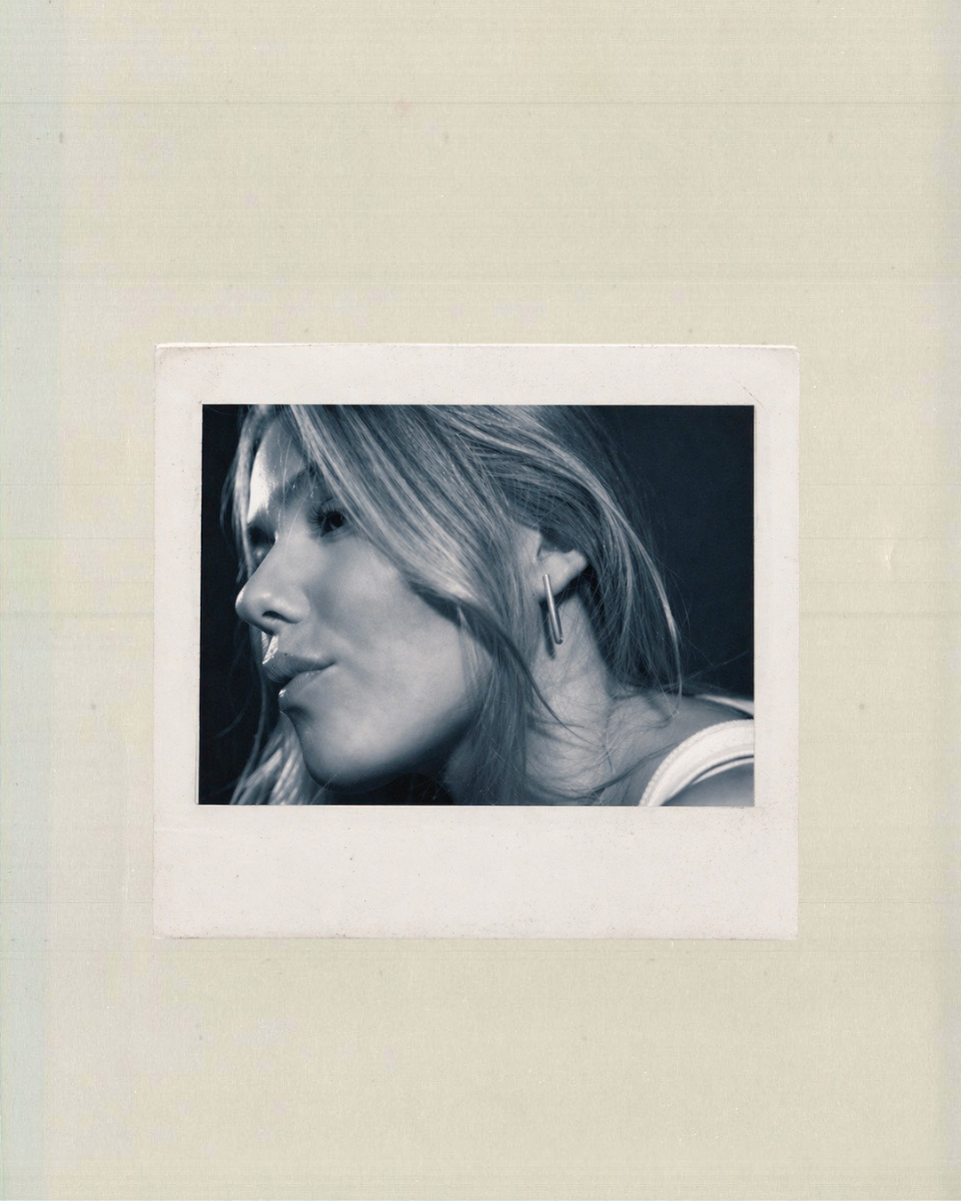 Uma Legorreta Bar Earrings Pair worn by model, editorial film