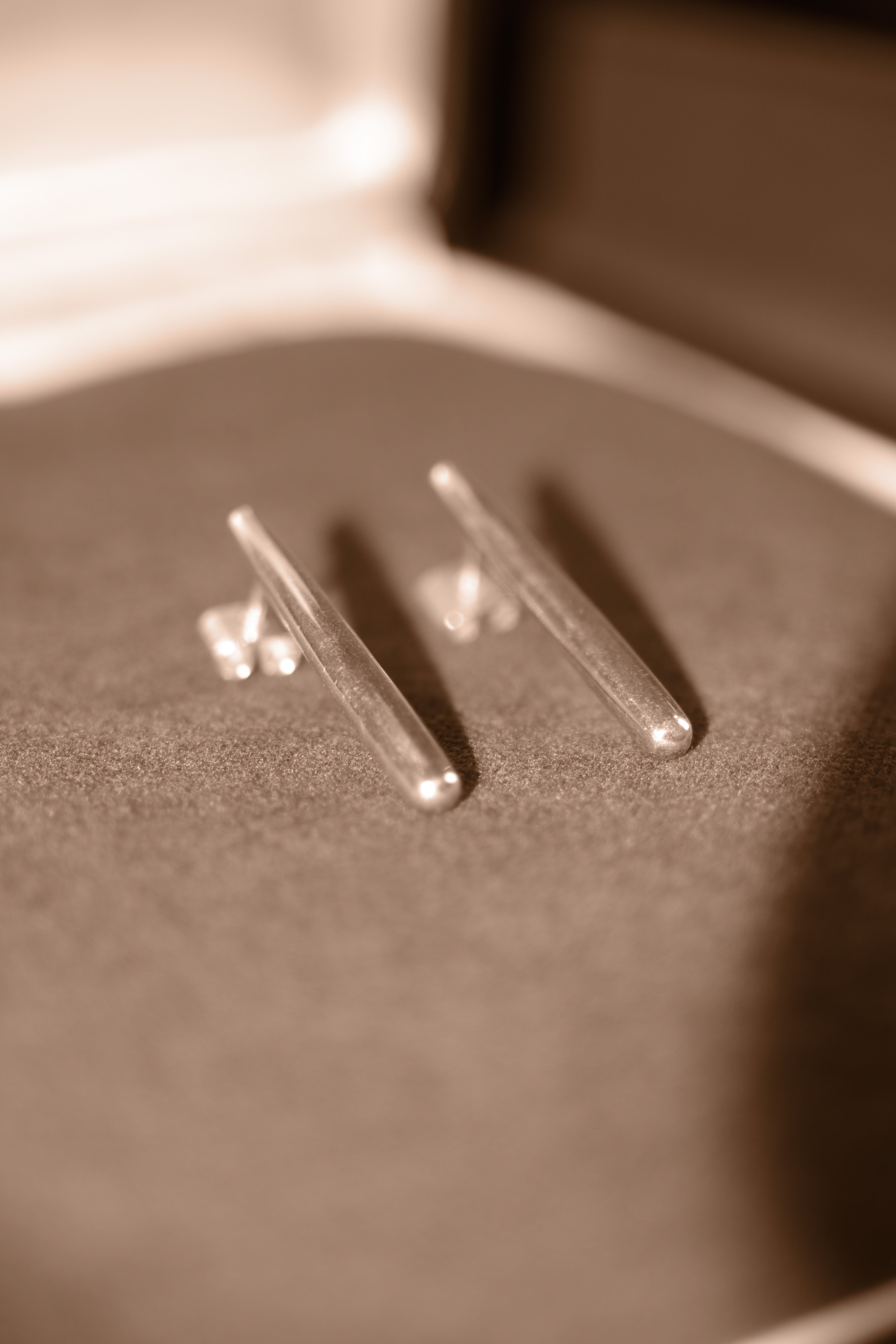 Uma Legorreta Bar Earrings Pair Side View