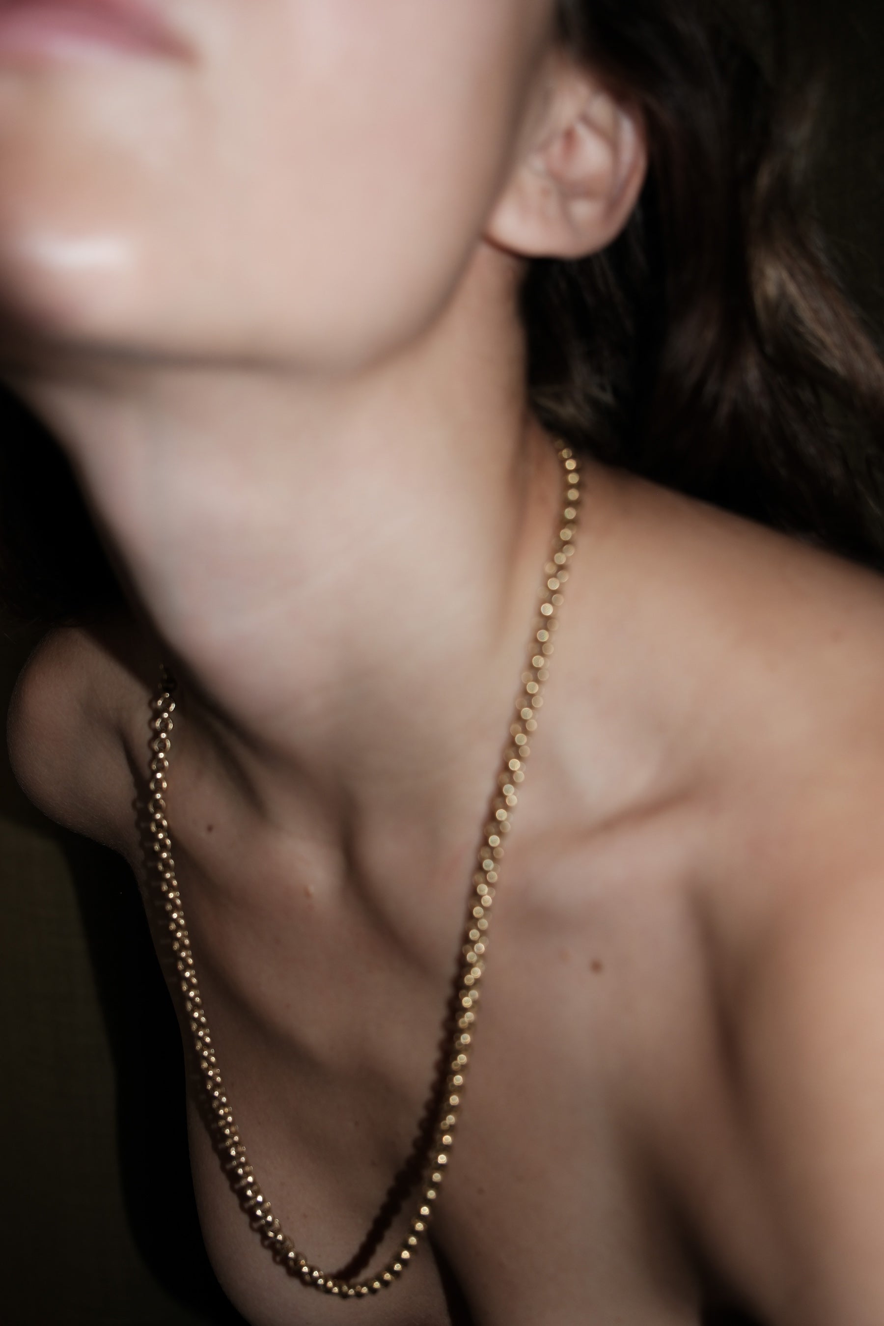 Uma Legorreta Cy Chain
18K Yellow Gold worn by model, editorial
