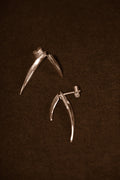 Uma Legorreta Spine earrings pair, sterling silver close up