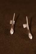 Uma Legorreta Thorn earring  sterling silver moissanite marquise pair 